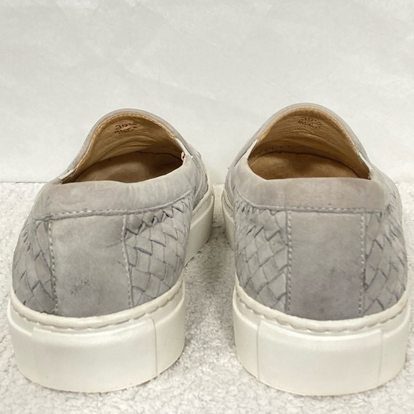 M. GEMÍ Womens Grey Leather Weave Slip On Loafer Made In Italy Shoes SZ EU 39.5 - Picture 4 of 12